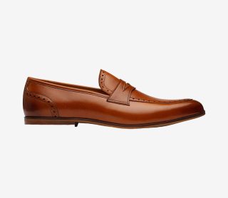 Trending Tan Loafer With Punched Detail